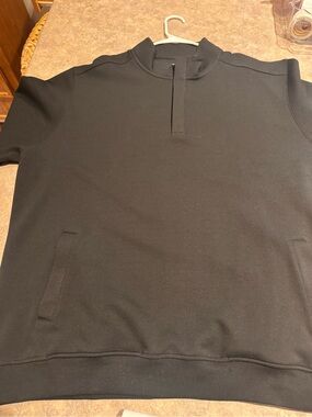 WAGGLE Men's Black Quarter-Zip Pullover Hoodie Super Soft - Well Made Golf ⛳️